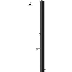 Doccia Da Giardino Acciao Inox Nera Cm 218x37x13 Sined Doccia Solare Rimini Nera