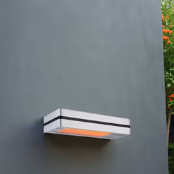 Sined Caldo Ira Inox 2000 Riscaldatore a Infrarossi Da Patio Con 2000w Regolabile Argento Realizzato In Acciaio e Alluminio Telecomando Con Timer Incluso Protezione Ip65 Ideale Per Bar e Ristoranti - Vista aggiuntiva 3