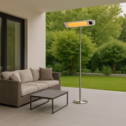 Sined Caldo Ira Inox Palo Stufa Infrarossi Esterno Con Kit Completo Di Palo Da 2000w Grigio Riscaldamento Elettrico Da Esterno a Onda Corta Ira e Telecomando Con Griglia Per Protezione e Display - Vista aggiuntiva 3