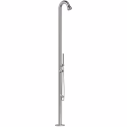 sined bosa doccia per piscina in acciaio 316l con doccetta a mano e lavapiedi inox satinato cm 228,9x18x25La doccia per pisci ...
