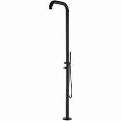 sined chia doccia per piscina in acciaio inox 316l con miscelatore e doccetta h 230 cm nero cm 230x18x42 Doccia inox di color ...