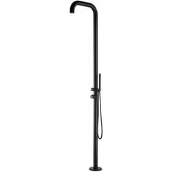 Doccia Nera In Acciaio Inox Per Esterno Cm 230x18x42 Sined Doccia Chia Nera