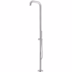 sined sassari doccia per esterni in acciaio 316l con miscelatore e doccino inox satinato cm 230x18x42Doccia classica per giar ...