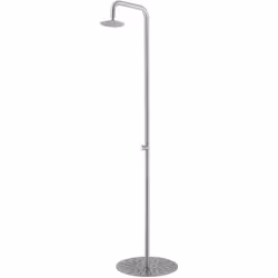 sined simius doccia in acciaio inox a sola acqua fredda h 230 cm inox satinato con soffione diametro 20 cm cm 230x55x67,5 Doc ...