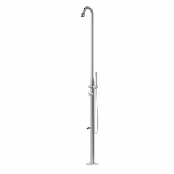 Sined Stintino Doccia In Acciaio 316l Con Soffione Orientabile Lavapiedi e Doccino Inox - Vista aggiuntiva 2