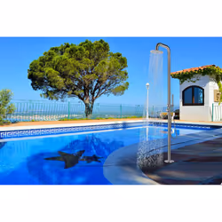 Doccia da Giardino 230x25x54,5 cm con Doccetta Sined Pula Inox - Vista aggiuntiva 2