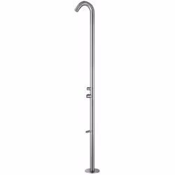 sined quartu doccia per esterni in acciaio 316l con soffione e lavapiedi h 2289 cm inox attacchi a scomparsa sulla base cm 22 ...