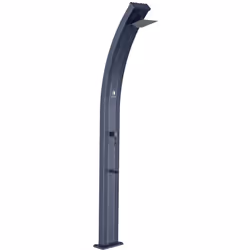 sined lea grigia doccia a riscaldamento solare curva in alluminio con lavapiedi grigia cm 14,7x27,7x225,4Se vuoi l'acqua vera ...