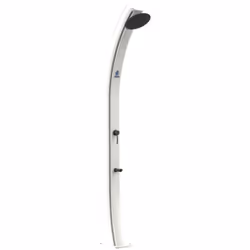 sined sole xxl doccia solare curva serbatoio 40 lt filtro anticalcare bianca soffione rotondo rubinetto lavapiedi accessori i ...