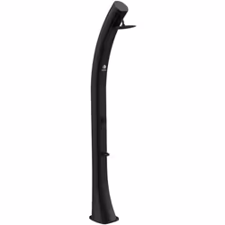 sined sole xxl doccia solare curva per giardino con lavapiedi filtro anticalcare nera soffione rotondo rubinetto lavapiedi ac ...