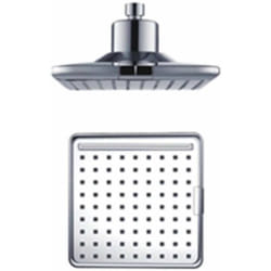 Soffione Quadrato Con Luce Led e 2 Getti Cm 10,4x20x20 Sined Soffionedoccia Led 4