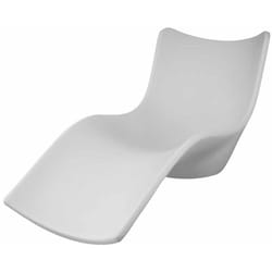 Sined - Lettino Chaise Longue da Giardino 212x89x103 cm in Polietilene Cassiopea Bianca