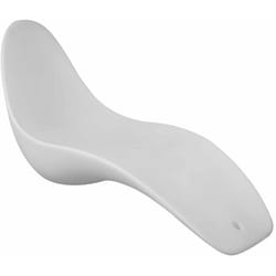 Lettino Chaise Longue da Giardino 178x62x91 cm in Polietilene Sined Sirio Bianca