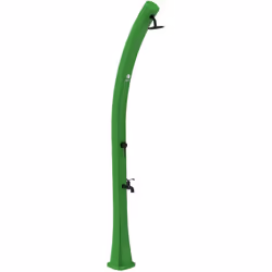 sined sole doccia a riscaldamento solare curva in polietilene hd con lavapiedi verde serbatoio 25 litri accessori in metallo  ...