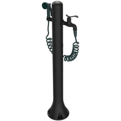 Sined - Fontanella Da Giardino Nera Cm 27x23x99 Fontana Acqua Pro Nera