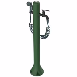 sined acqua pro fontanella da giardino con attacco laterale e pistola in polietilene verde cm 27x23x99Completa di accessori c ...