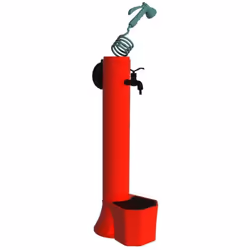 sined tritone pro fontana da giardino con doppio attacco acqua e cestello in polietilene rossa cm 25x33x99Novità assoluta! Nu ...