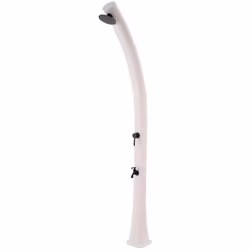starmatrix rio doccia solare curva in polietilene da 25 litri h 226 cm con lavapiedi bianco soffione rotondo serbatoio 25 lit ...