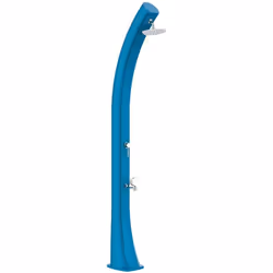 starmatrix rio xxl doccia solare curva in polietilene da 40 litri con lavapiedi h 226 cm blu soffione rotondo cm serbatoio 40 ...
