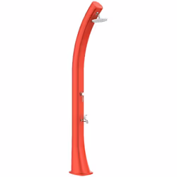 starmatrix rioxxl doccia solare curva in polietilene ideale per giardino h 226 cm da 40 l rosso soffione rotondo cm serbatoio ...