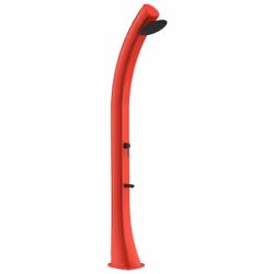 starmatrix rioxxl doccia solare curva in polietilene da 40 litri ideale per giardino rosso soffione rotondo cm serbatoio 40 l ...