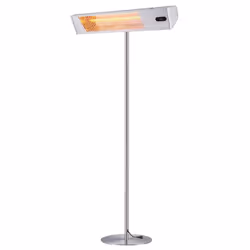 Stufa da Esterno Lampione Riscaldatore Wi-Fi ad Infrarossi su Palo 2000W Sined Acciaio Inox - Vista aggiuntiva 2