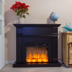 SINED Camino Caldera Nero Interno Caminetto freestanding Elettrico