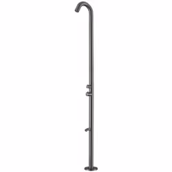 sined quartu doccia per esterni in acciaio 316l soffione e lavapiedi h 2289 cm inox canna di fucile attacchi a scomparsa sull ...