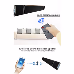 Sined Riscaldatore Ad Infrarossi Con Telecomando Da 1000w Con Altoparlanti Bluetooth Nero - Vista aggiuntiva 4