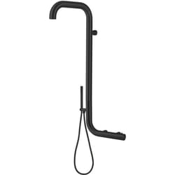 Doccia Montaggio a Muro Nera Black Matt Cm 120x6x6 Sined Doccia Arborea Nera