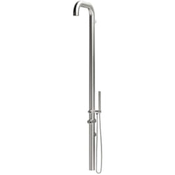 Doccia a Parete Per Esterno Cm 179x6x42 Sined Doccia Chia Parete Inox