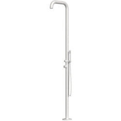Doccia Bianca In Acciaio Inox Da Esterno Cm 230x18x42 Sined Doccia Chia Bianca