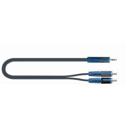 QUIK-LOK RKSA/150-5 cavo audio 5 m 3.5mm 2 x RCA Nero, Blu, Grigio