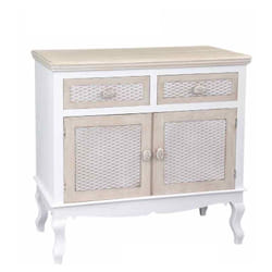 Charm mobiletto con 2 ante e 2 cassetti 86X40X87 cm colore bianco e crema
