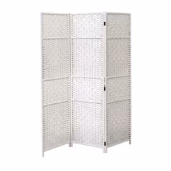 SEPARE IN VIMINI DA INTERNO CON 3 PANNELLI E STRUTTURA DA 135X180 CM BIANCO Il nostro Separe in vimini da interno con 3 panne ...