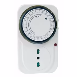 Life Electronics 38.1040105, Timer quotidiano, Bianco, Manopola, 220 V, 3500 W, 16 A