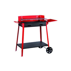 No Brand - barbecue con ruote e mensola cm. 60x40x85 h