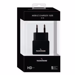 Tecnoware FAM17196 Caricabatterie per dispositivi mobili Universale Nero AC, USB Interno