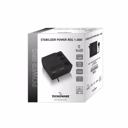 Tecnoware Power Reg 1000VA regolatore di tensione 3 presa(e) AC 230 V Nero - Vista aggiuntiva 4