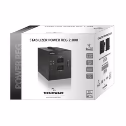 Tecnoware Power Reg 2000VA regolatore di tensione 2 presa(e) AC 230 V Nero - Vista aggiuntiva 4