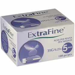 Extrafine è un ago g31 per la misurazione della glicemia. Formato in 100 pezzi. 
