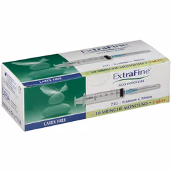 Desapharma Siringa Extrafine 5ml G23 per Prelievo o Iniezione 10 Pezzi