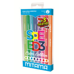 Mitama Penna Scatto Speed 3 ABS Comfort Punta 1.0 pz 5 colori Penna in gel con cappuccio Multicolore 8 pz
