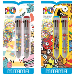 Mitama Penna Top Ten - 10 Colori Multicolore Penna a sfera multifunzione