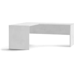 Scrivania angolare ad angolo sinistro h76 l180 p169 cm colore bianco ossido 6301k Sarmog Sarmog