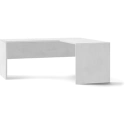 Scrivania angolare ad angolo destro h76 l180 p169 cm colore bianco ossido 6301k Sarmog Sarmog