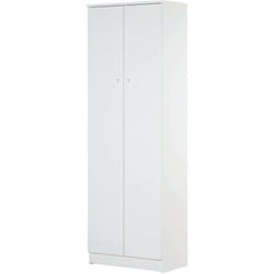 Armadietto Multiuso 2 Ante Bianco Liscio 1825x621x343 mm - 3 Ripiani Regolabili - Struttura 16 mm - Sarmog