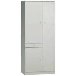 Armadio portabiancheria 3 ante 1 cassetto, 77x34x183 cm