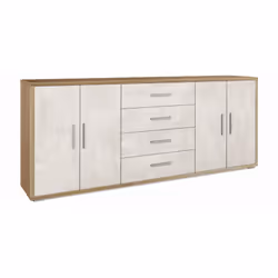 Mobile contenitore colore struttura noce stelvio e frontale ossido bianco in legno truciolare nobilitato rivestito in melamin ...