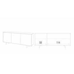 Madia Armadio Bianco Nero Mobile Contenitore Buffet Soggiorno Credenza
